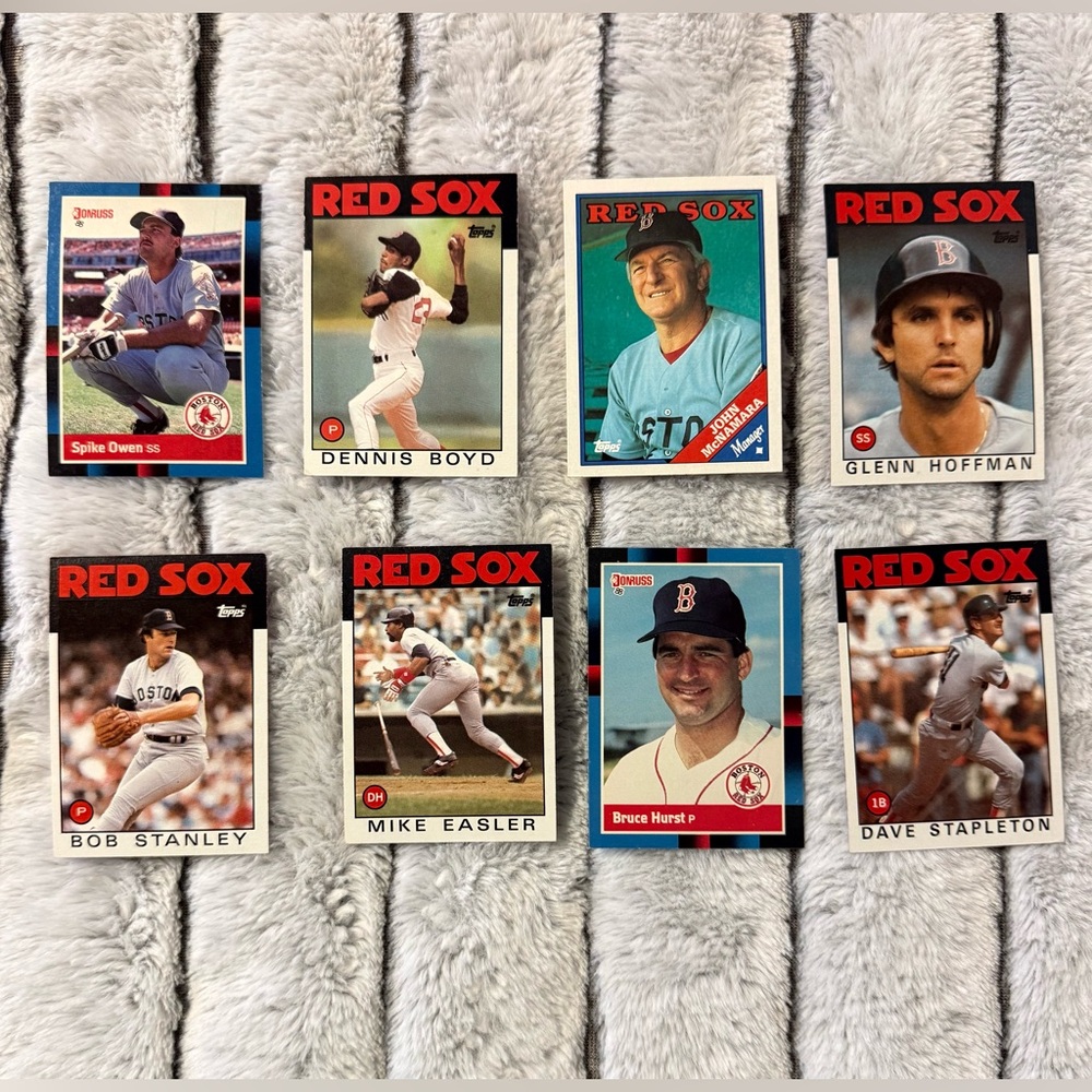Topps Red Sox Trading Cards Set - Red, Blue, Black